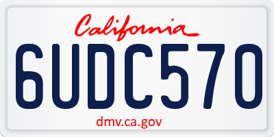 CA license plate 6UDC570