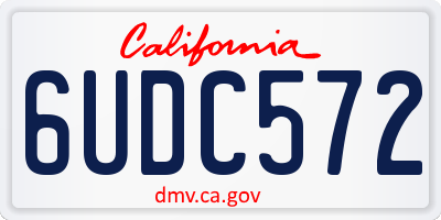 CA license plate 6UDC572
