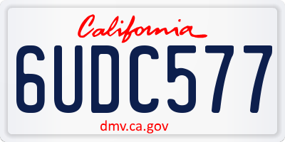 CA license plate 6UDC577