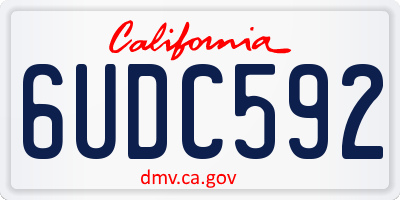 CA license plate 6UDC592