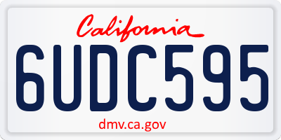 CA license plate 6UDC595