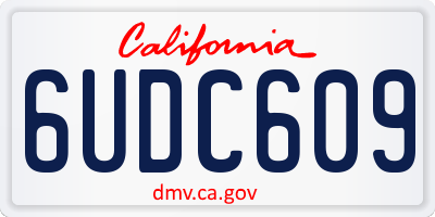 CA license plate 6UDC609
