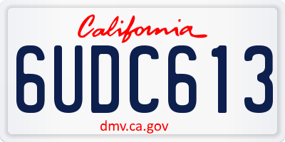 CA license plate 6UDC613