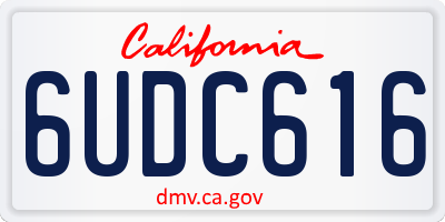 CA license plate 6UDC616