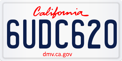 CA license plate 6UDC620