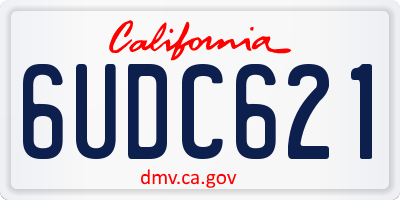 CA license plate 6UDC621