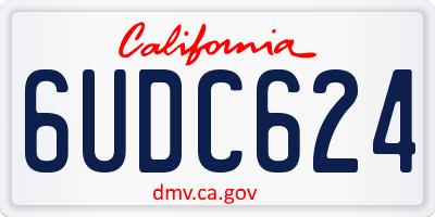 CA license plate 6UDC624