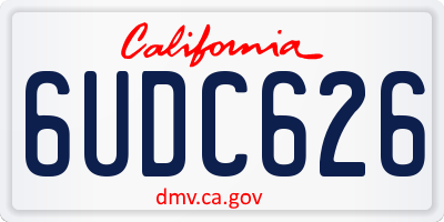CA license plate 6UDC626