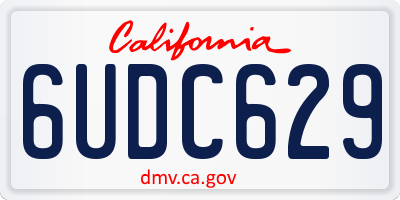 CA license plate 6UDC629