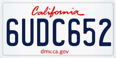 CA license plate 6UDC652