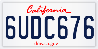 CA license plate 6UDC676