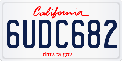 CA license plate 6UDC682