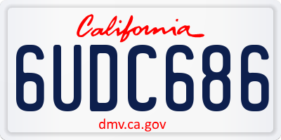 CA license plate 6UDC686