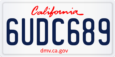 CA license plate 6UDC689