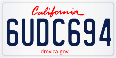 CA license plate 6UDC694