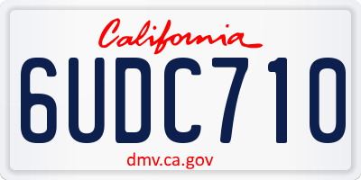 CA license plate 6UDC710