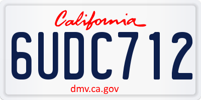 CA license plate 6UDC712