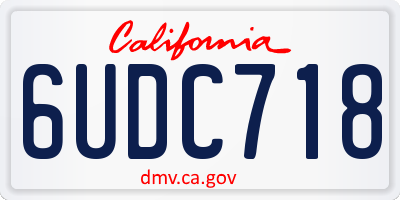 CA license plate 6UDC718