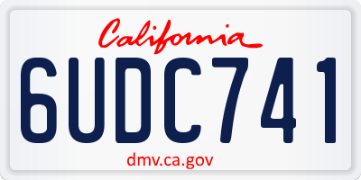 CA license plate 6UDC741
