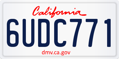CA license plate 6UDC771