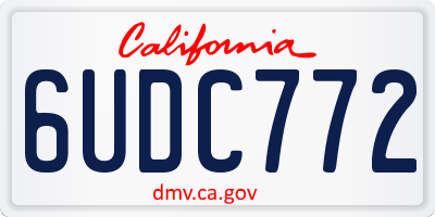 CA license plate 6UDC772