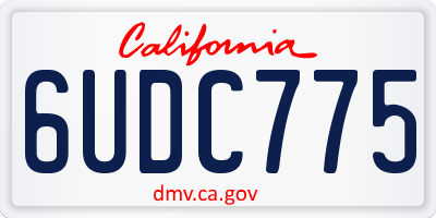 CA license plate 6UDC775