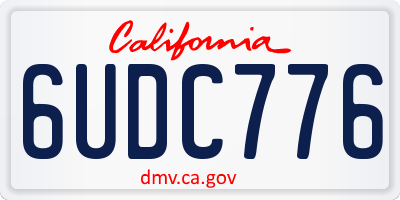 CA license plate 6UDC776