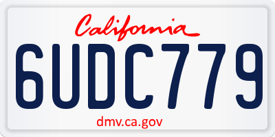 CA license plate 6UDC779