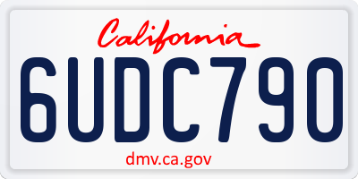 CA license plate 6UDC790