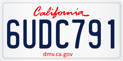 CA license plate 6UDC791