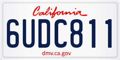 CA license plate 6UDC811