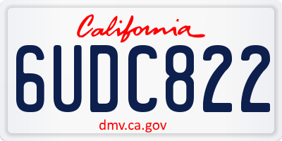 CA license plate 6UDC822