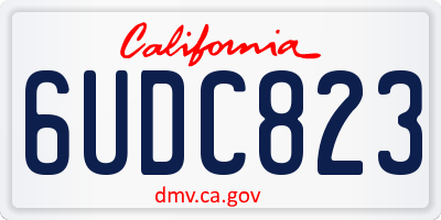 CA license plate 6UDC823