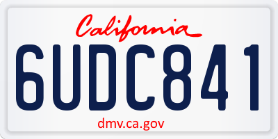 CA license plate 6UDC841