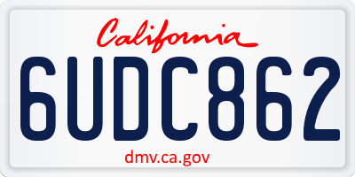 CA license plate 6UDC862
