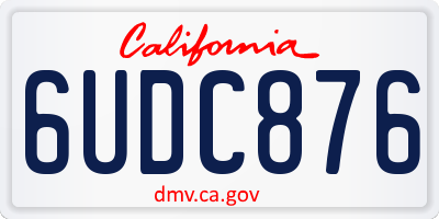 CA license plate 6UDC876