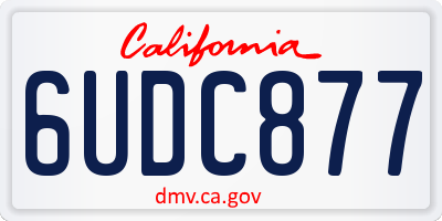 CA license plate 6UDC877
