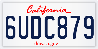 CA license plate 6UDC879