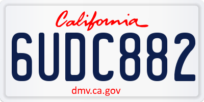 CA license plate 6UDC882