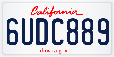 CA license plate 6UDC889