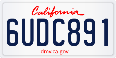 CA license plate 6UDC891
