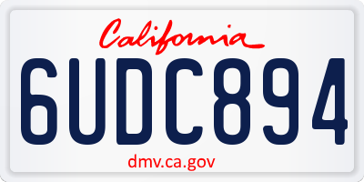 CA license plate 6UDC894