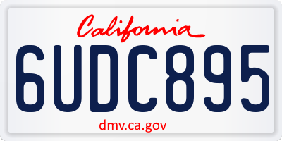 CA license plate 6UDC895