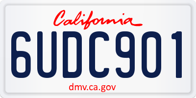 CA license plate 6UDC901