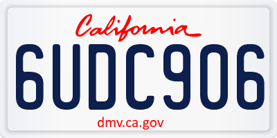 CA license plate 6UDC906