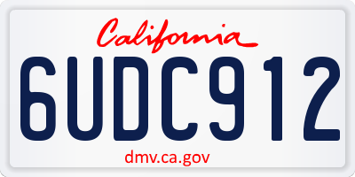 CA license plate 6UDC912