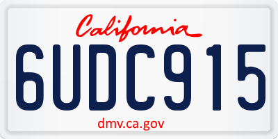 CA license plate 6UDC915