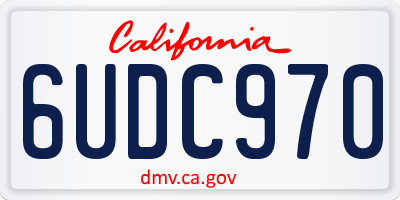 CA license plate 6UDC970