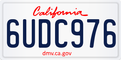 CA license plate 6UDC976
