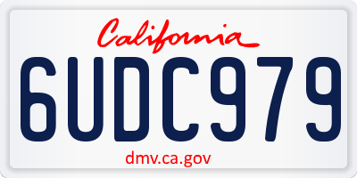 CA license plate 6UDC979